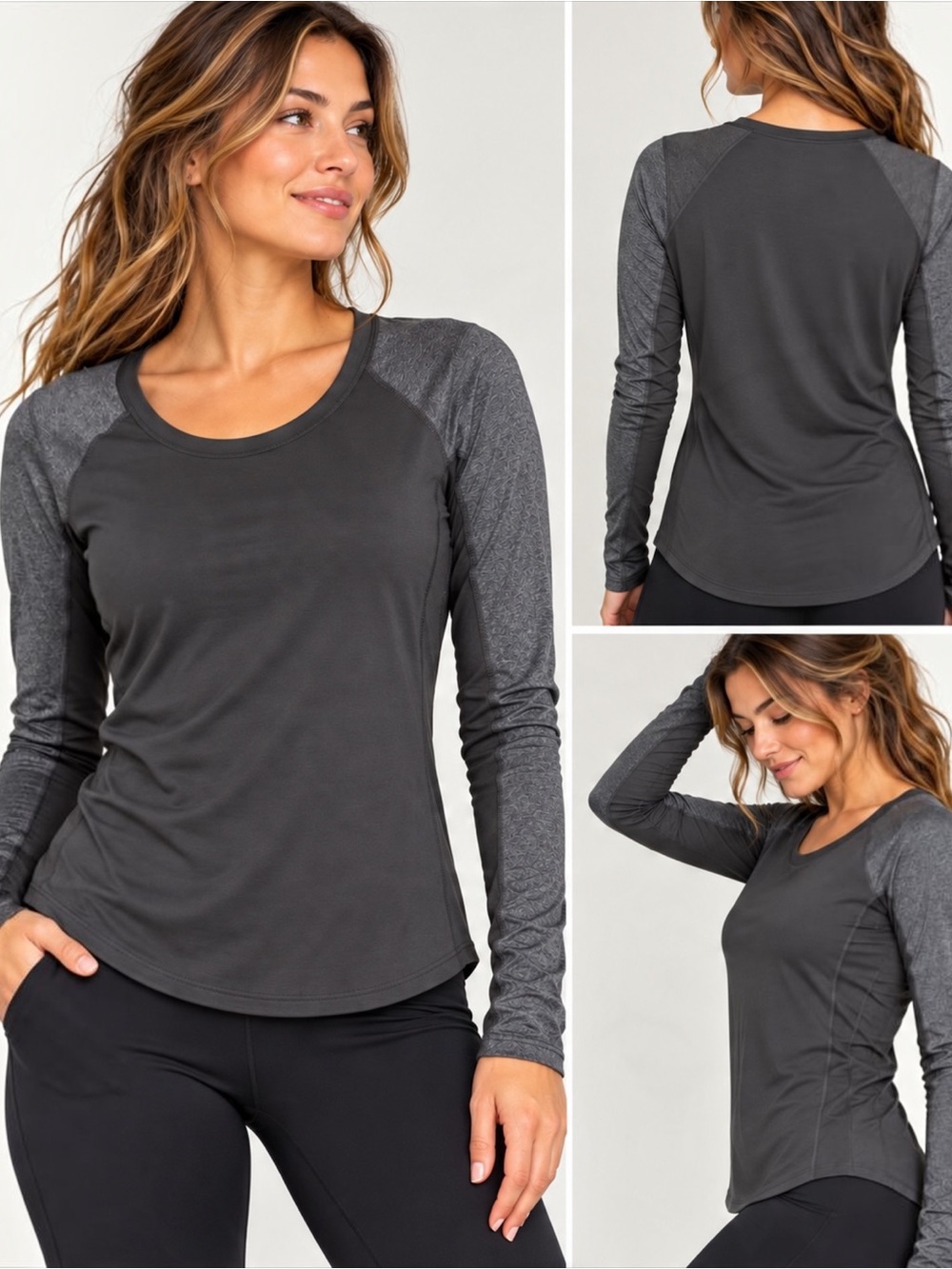 The North Face Women’s S FlashDry Long Sleeve Athletic Top Gray Running Yoga